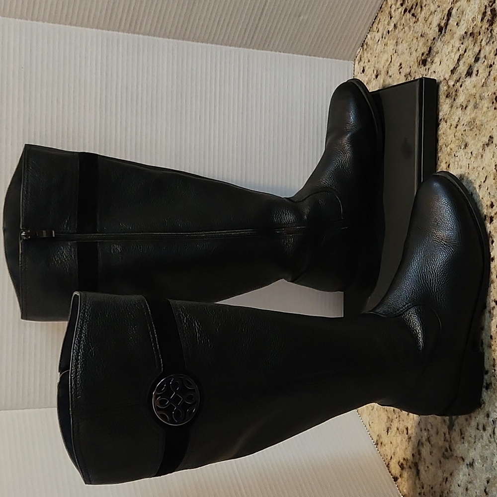 Franco Fortini Leather knee length women's boots size 9.5